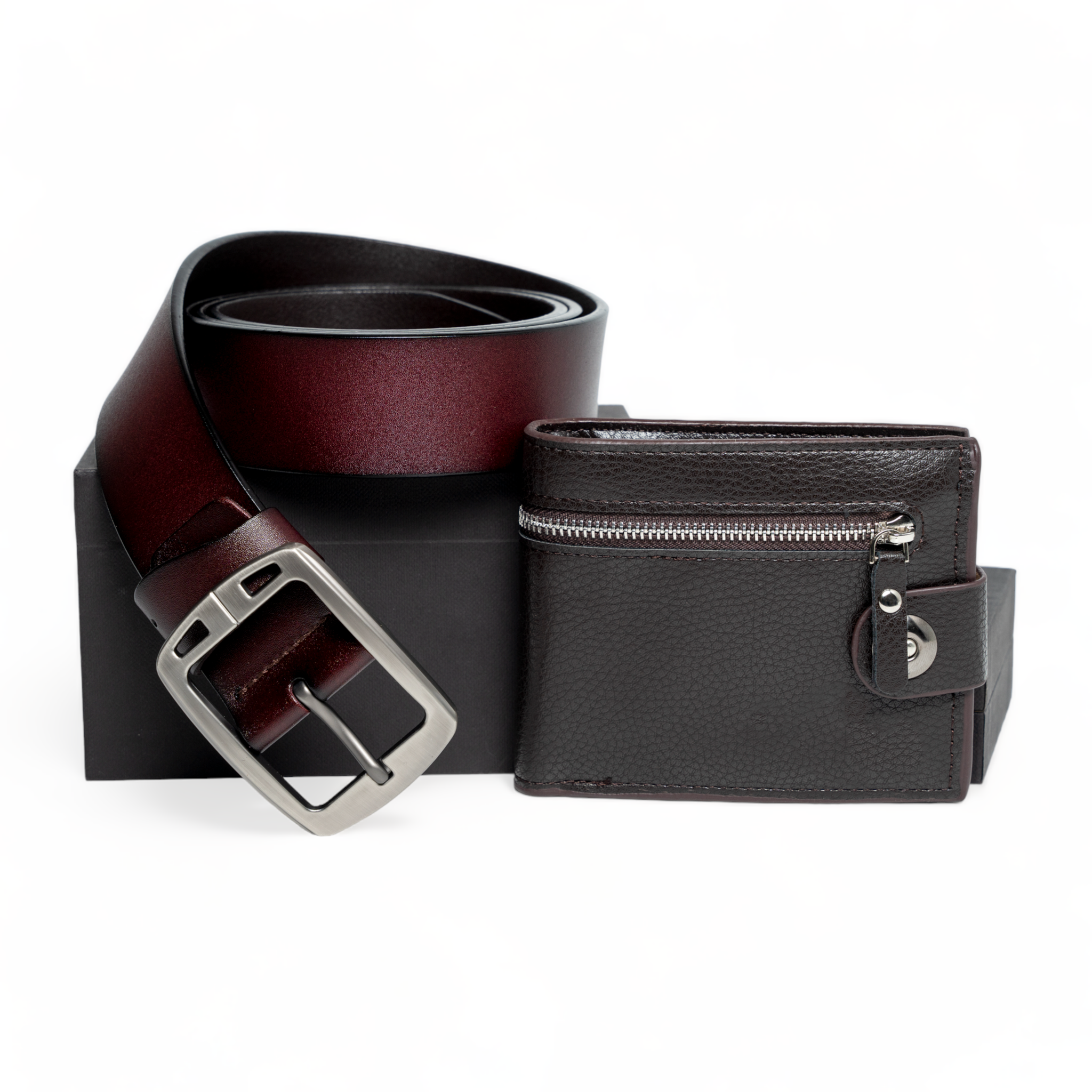 Chokore Special 2-in-1 Gift Set for Him (Maroon Belt & Wallet)