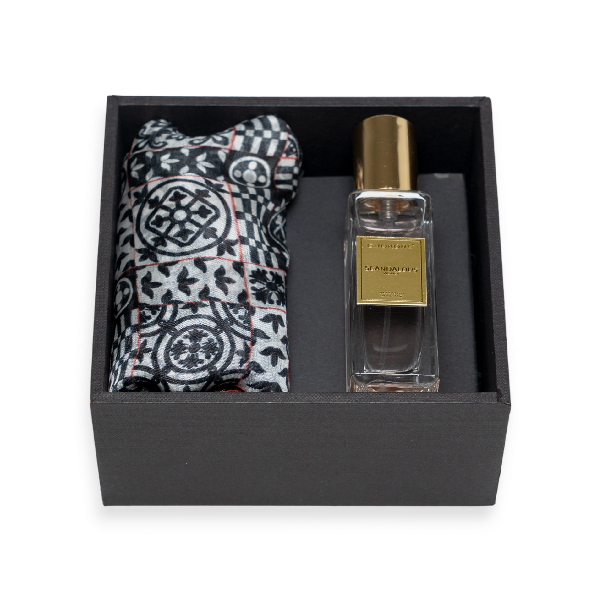 Chokore Chokore Special 2-in-1 Gift Set for Her (Printed Stole & 20 ml Scandalous Perfume) Chokore Special 2-in-1 Gift Set for Her (Printed Stole & 20 ml Scandalous Perfume) 