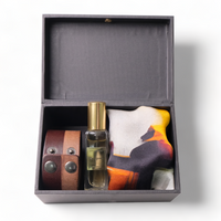 Chokore Chokore Special 3-in-1 Gift Set for Him (Lucknow Pocket Square, Leather Bracelet, & 20 ml One Desire Perfume)