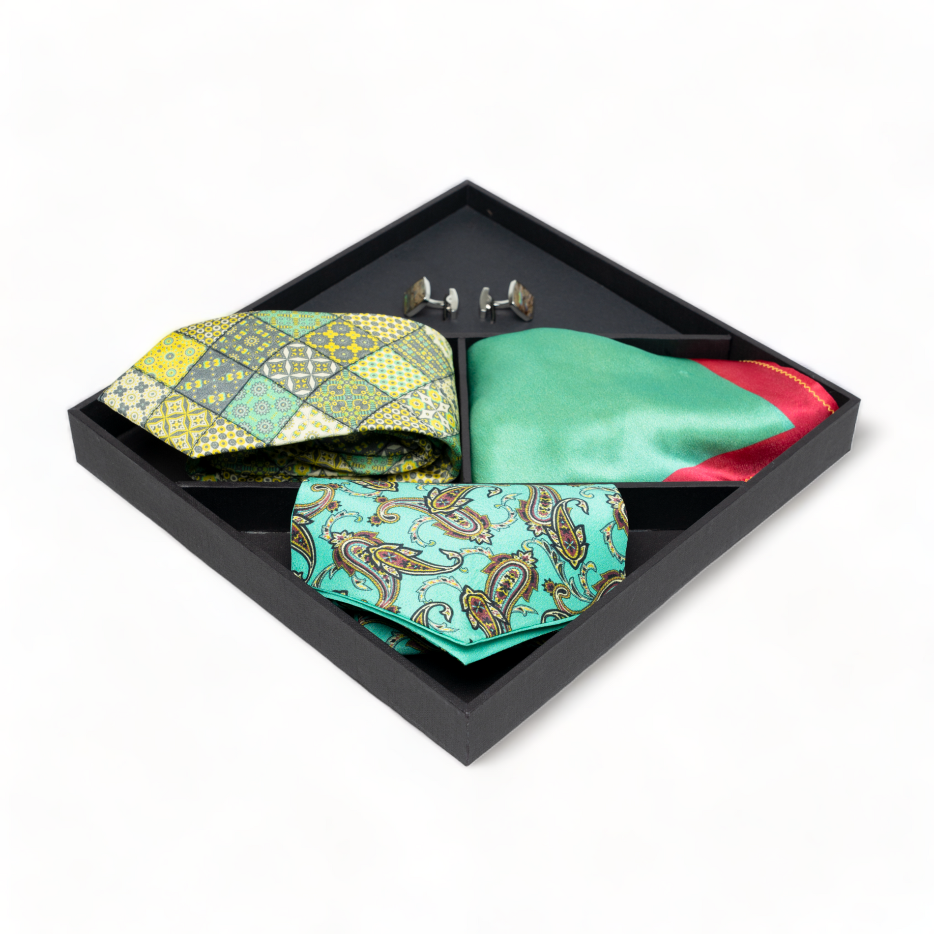 Chokore Chokore Special 4-in-1 Gift Set for Him (Pocket Square, Necktie, Cravat, & Cufflinks) Chokore Special 4-in-1 Gift Set for Him (Pocket Square, Necktie, Cravat, & Cufflinks) 