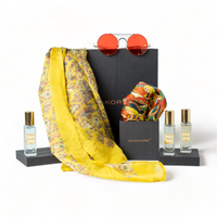 Chokore Chokore Special 4-in-1 Gift Set for Him & Her (Pocket Square, Stole, Sunglasses, & Perfumes Combo)