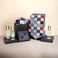 Chokore Chokore Special 4-in-1 Gift Set for Him (Silk Cravat, Pocket Square, Cufflinks, & Perfume Combo)