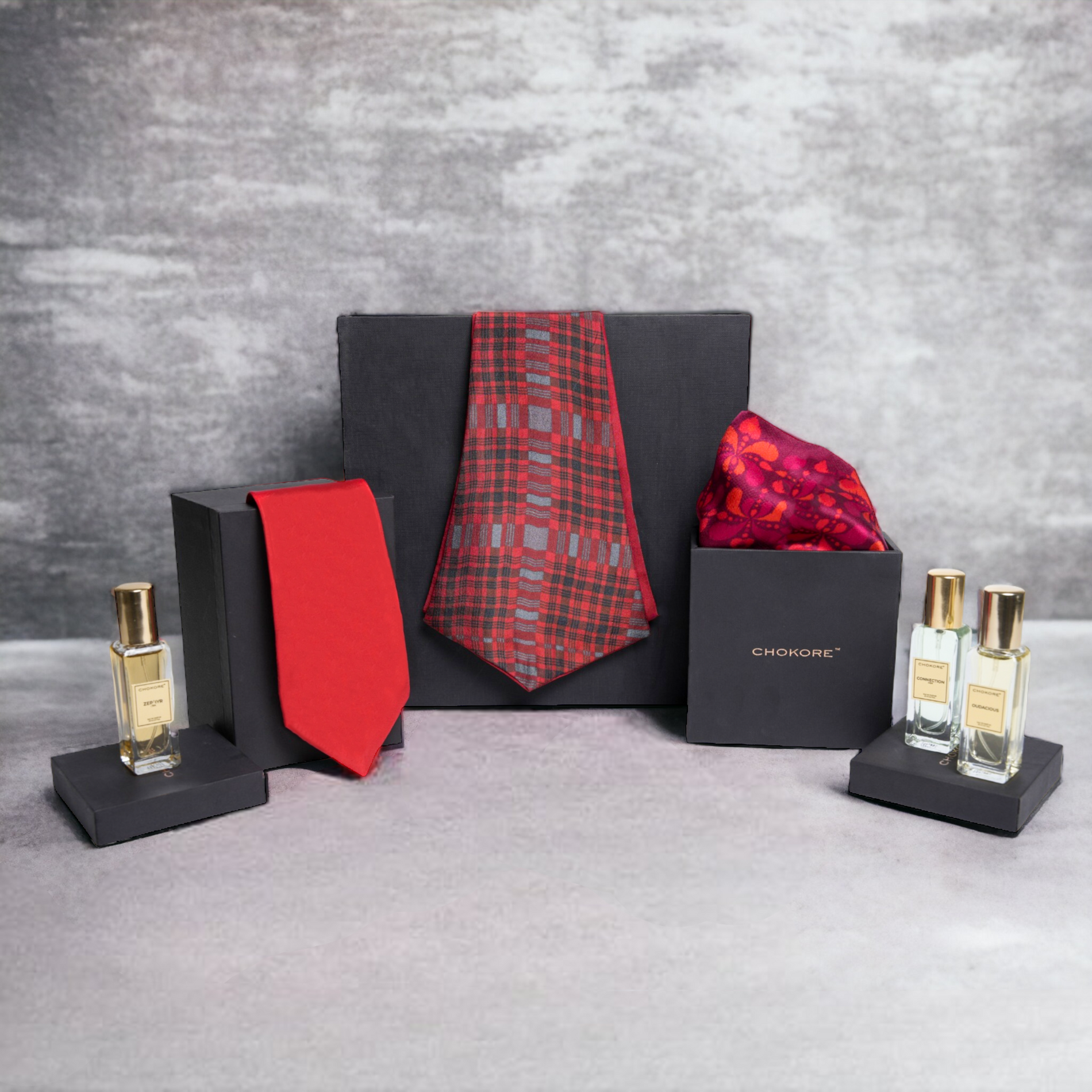 Chokore Chokore Special 4-in-1 Gift Set for Him (Necktie, Pocket Square, Cravat, & Perfumes Combo) Chokore Special 4-in-1 Gift Set for Him (Necktie, Pocket Square, Cravat, & Perfumes Combo) 