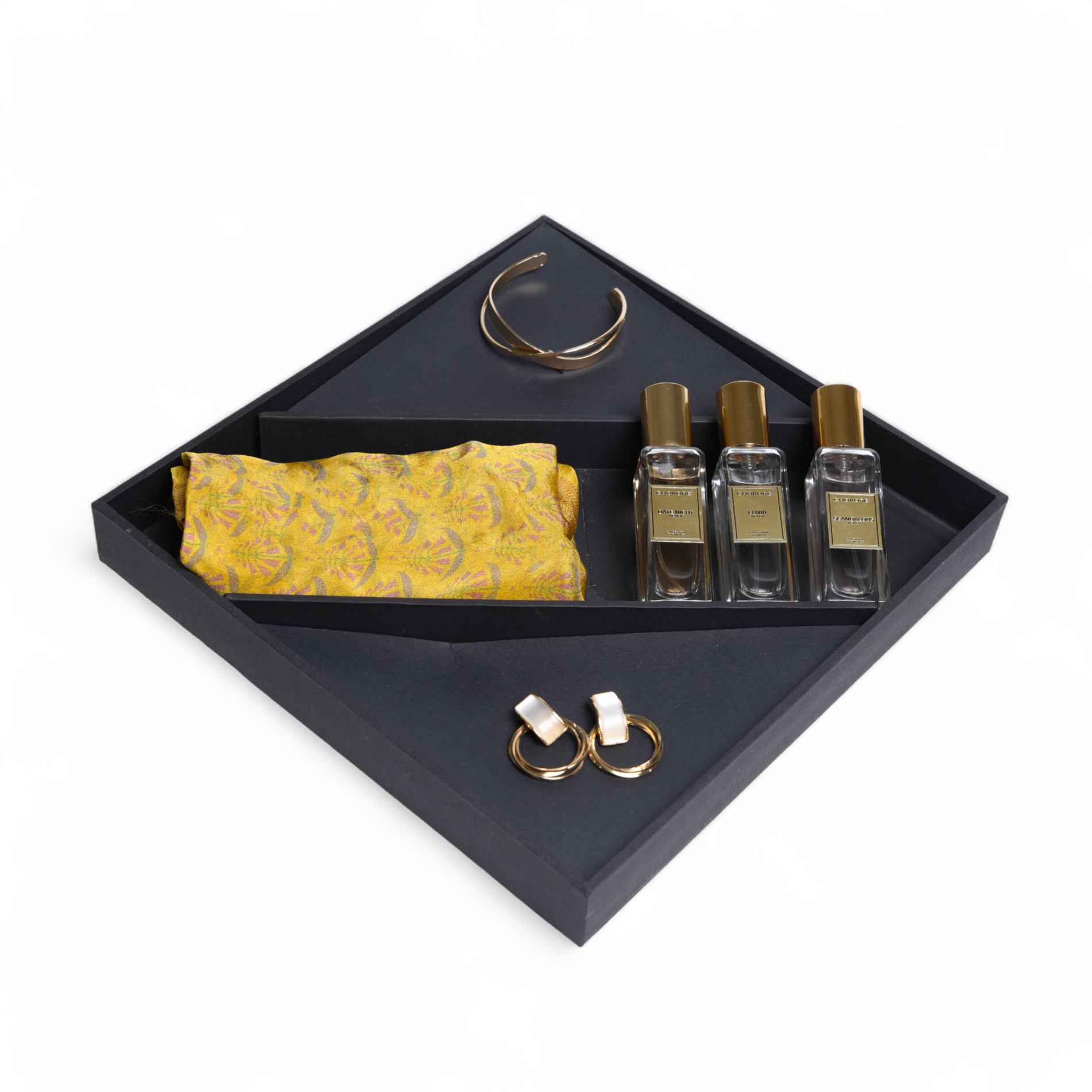 Chokore Chokore Special 4-in-1 Gift Set for Her (Silk Stole, Earrings, Bracelet, & Perfumes Combo) Chokore Special 4-in-1 Gift Set for Her (Silk Stole, Earrings, Bracelet, & Perfumes Combo) 