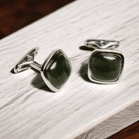 Chokore Chokore Squircle Cufflinks with Stone (Green)