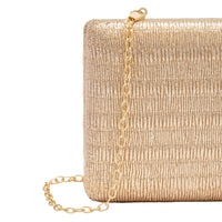 Chokore Chokore Shimmery Leaf Clutch/Handbag (Champagne)