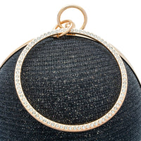 Chokore Chokore Spherical Rhinestone Crossbody Bag (Black)