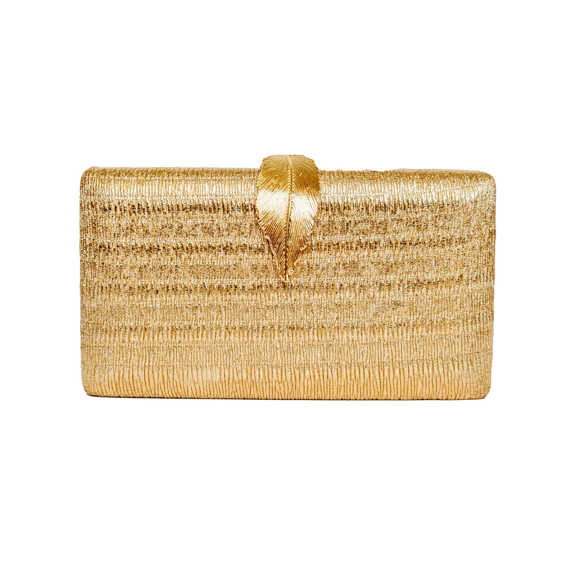 Chokore  Chokore Shimmery Leaf Clutch/Handbag (Gold) 