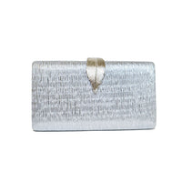 Chokore Chokore Shimmery Leaf Clutch/Handbag (Silver)