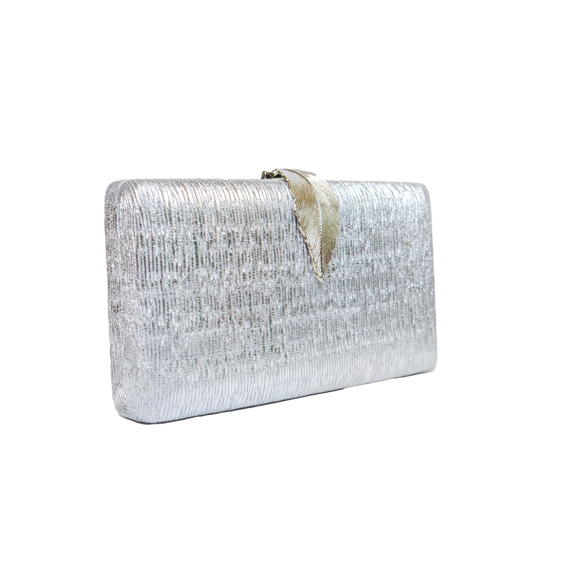 Chokore Chokore Shimmery Leaf Clutch/Handbag (Silver) Chokore Shimmery Leaf Clutch/Handbag (Silver) 