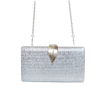 Chokore Chokore Shimmery Leaf Clutch/Handbag (Silver)