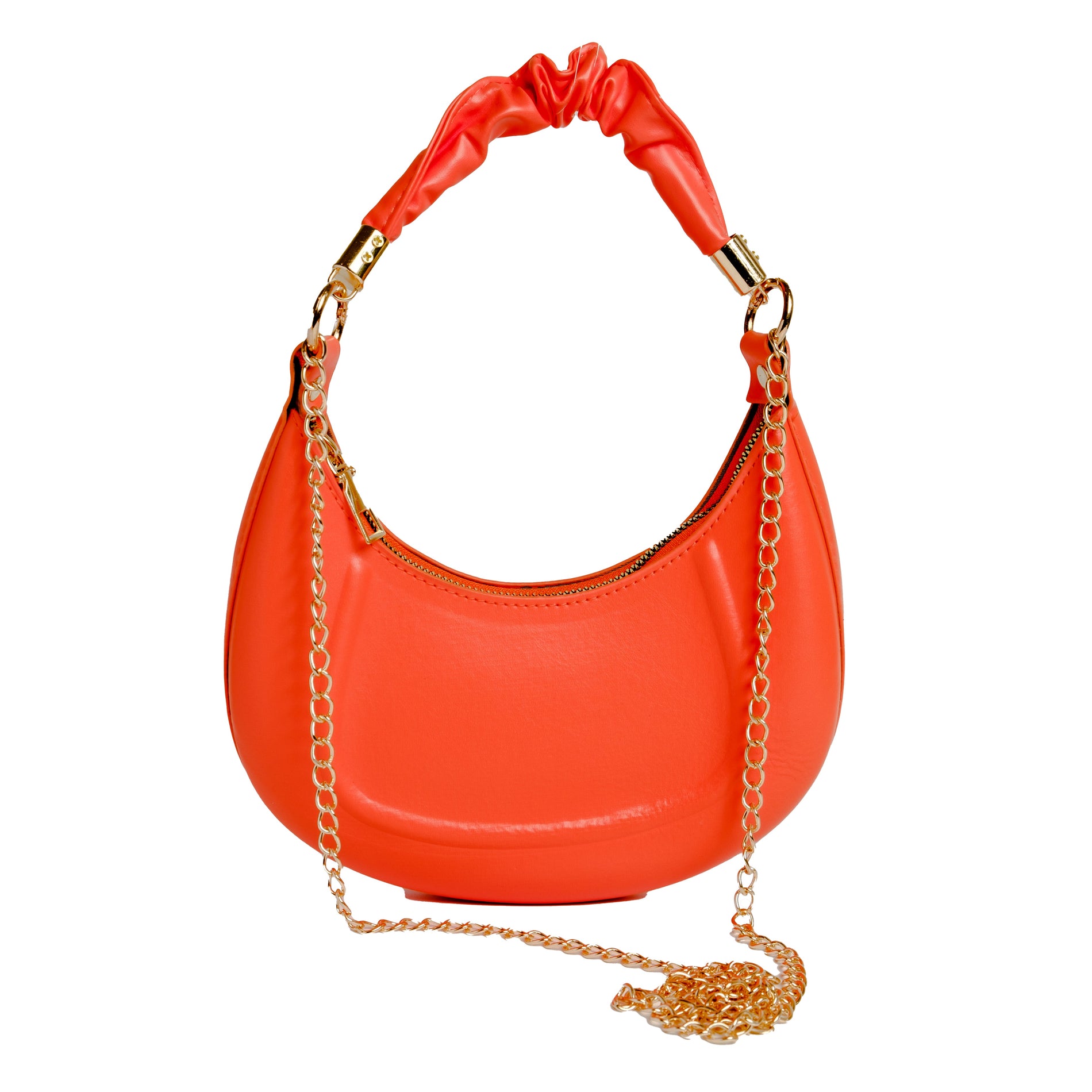 Chokore Chokore Baguette Bag with Gold Chain (Orange) Chokore Baguette Bag with Gold Chain (Orange) 