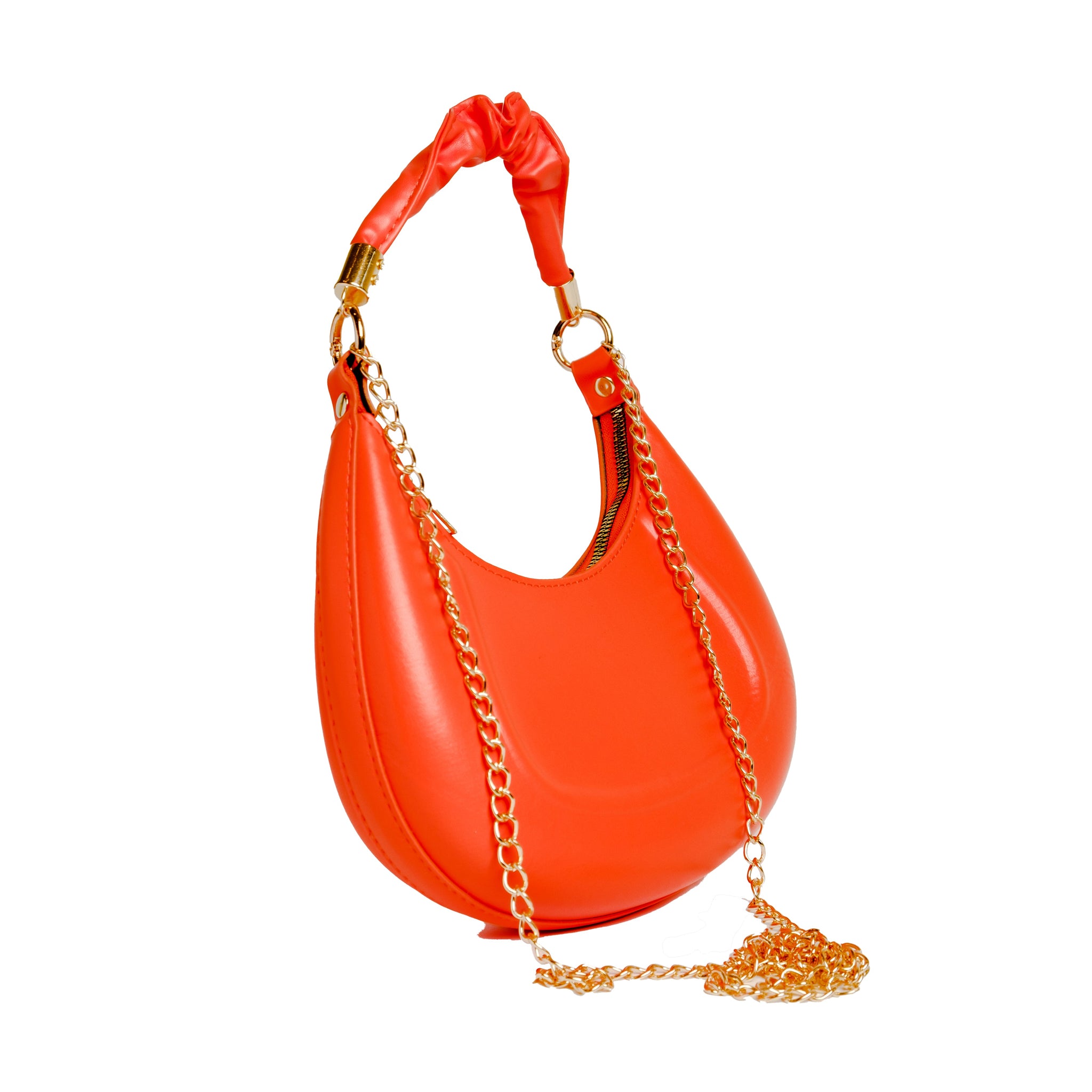 Chokore Baguette Bag with Gold Chain (Orange)