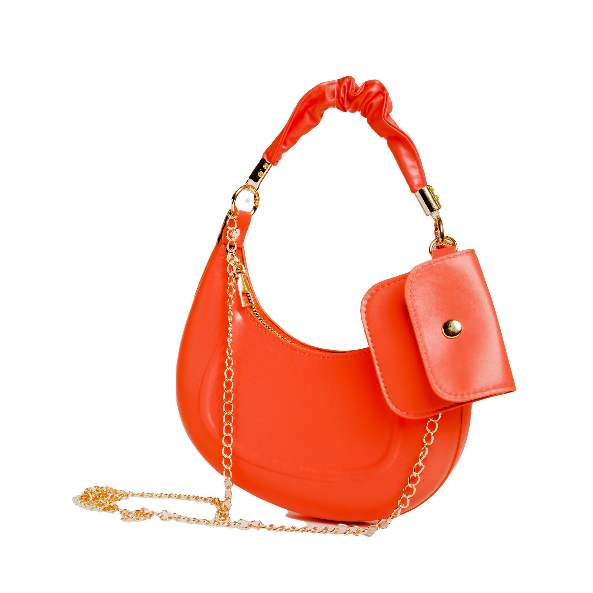 Chokore Chokore Baguette Bag with Gold Chain (Orange) Chokore Baguette Bag with Gold Chain (Orange) 