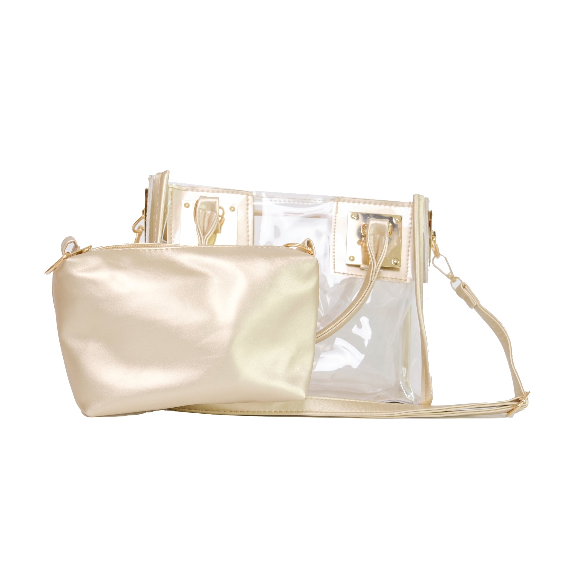 Chokore Chokore Clear Handbag, Set of 2 (Gold) Chokore Clear Handbag, Set of 2 (Gold) 