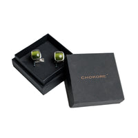 Chokore Chokore Squircle Cufflinks with Stone (Green)