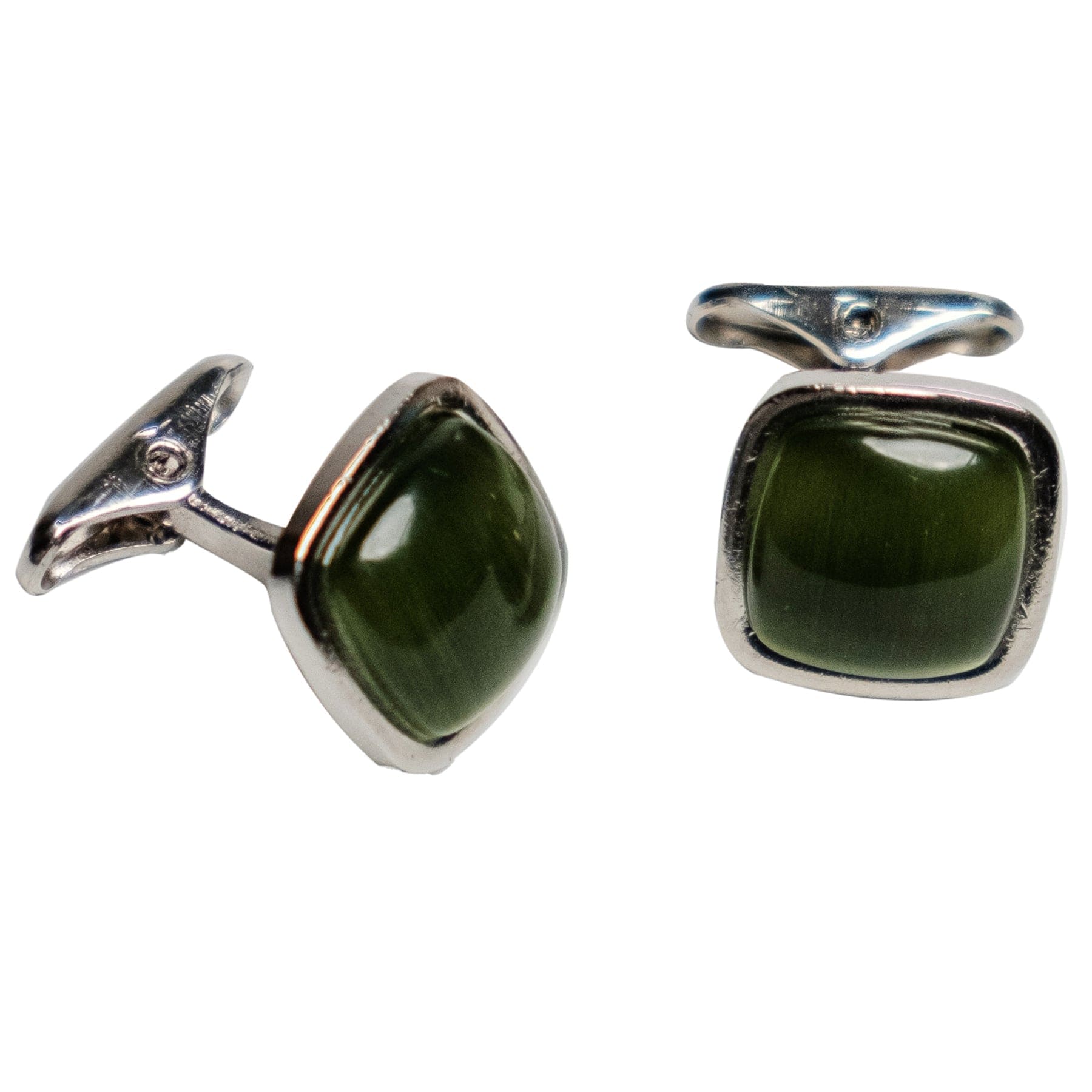 Chokore  Chokore Squircle Cufflinks with Stone (Green) 