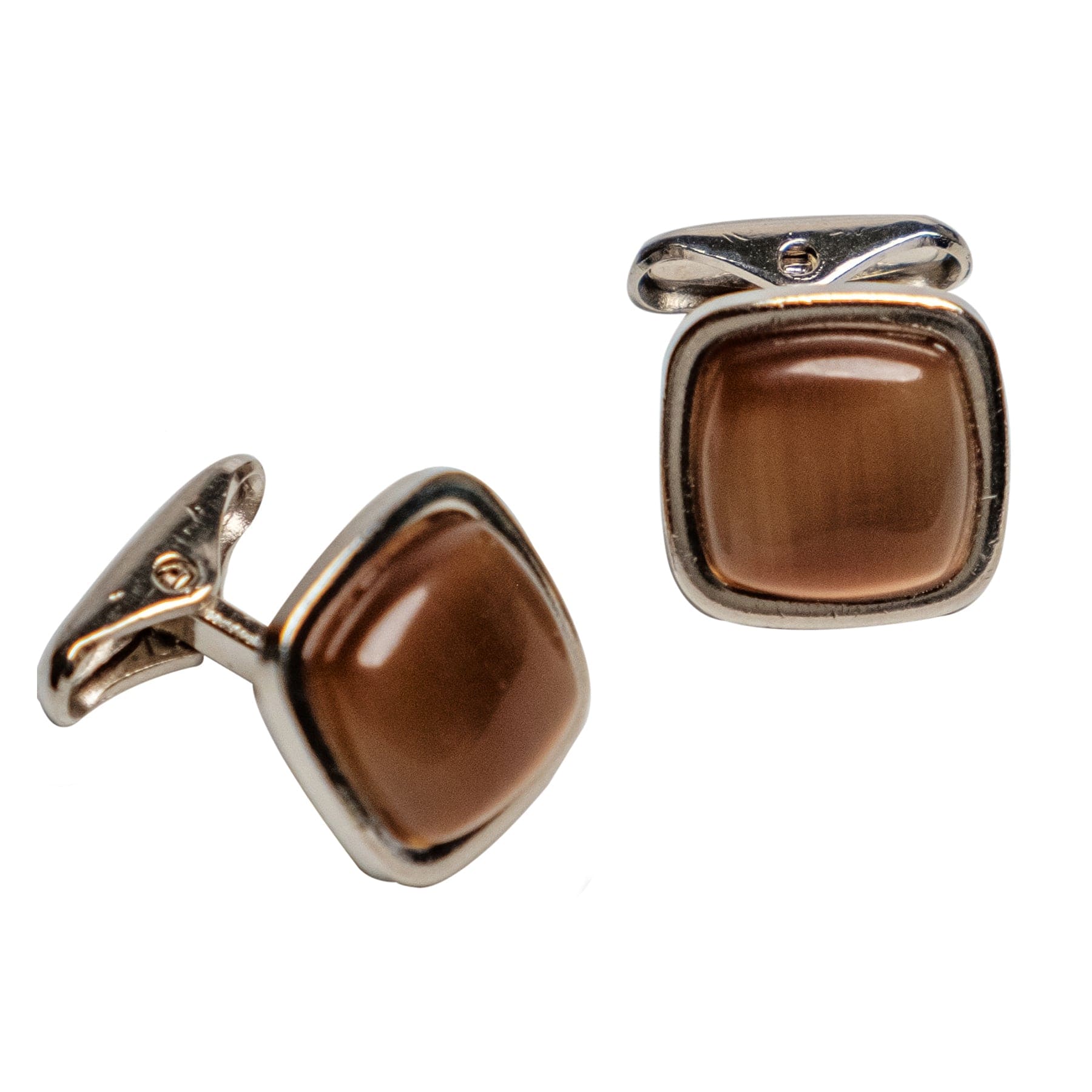 Chokore  Chokore Squircle Cufflinks with Stone (Brown) 