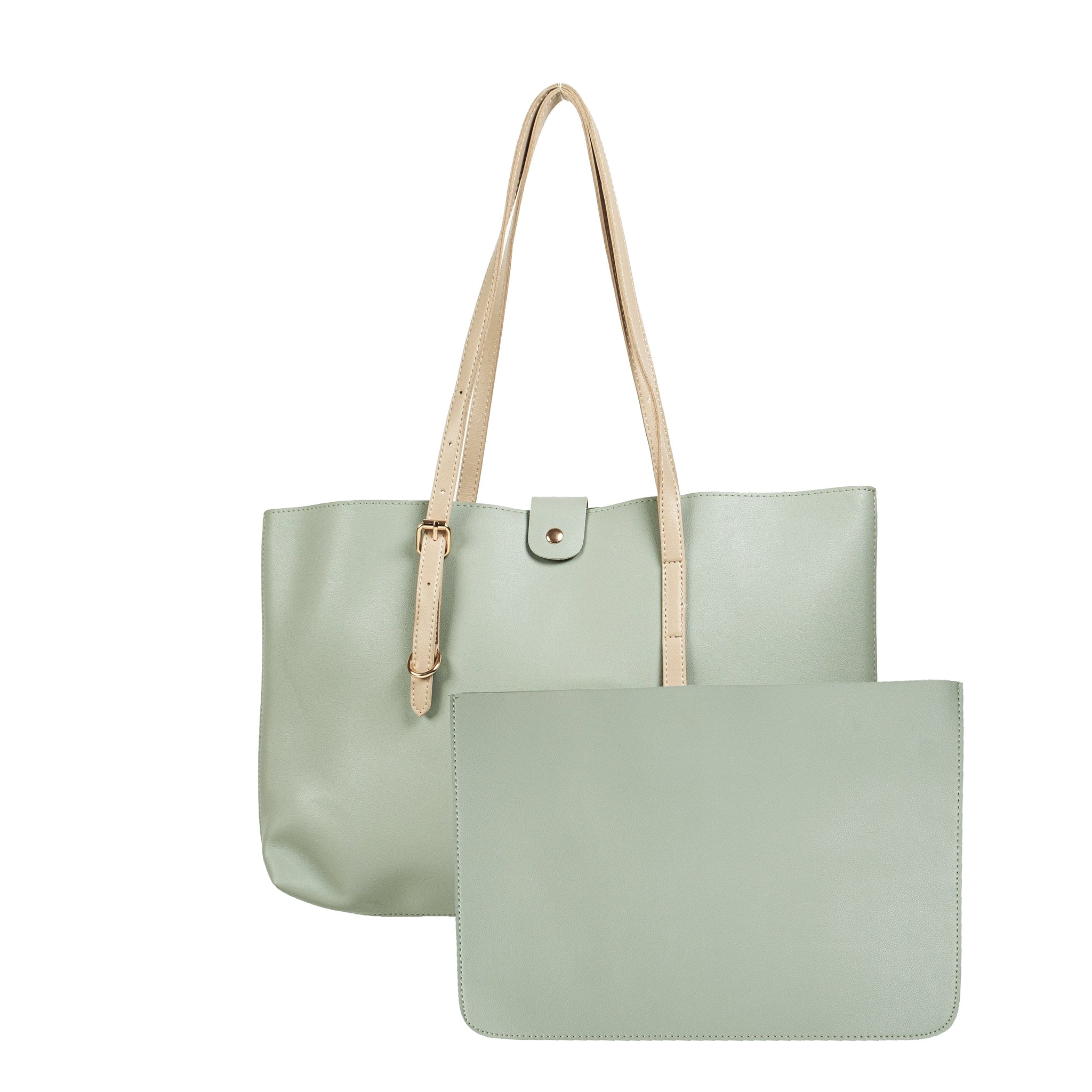 Chokore Adjustable Tote Bag with Laptop Sleeve (Light Green)