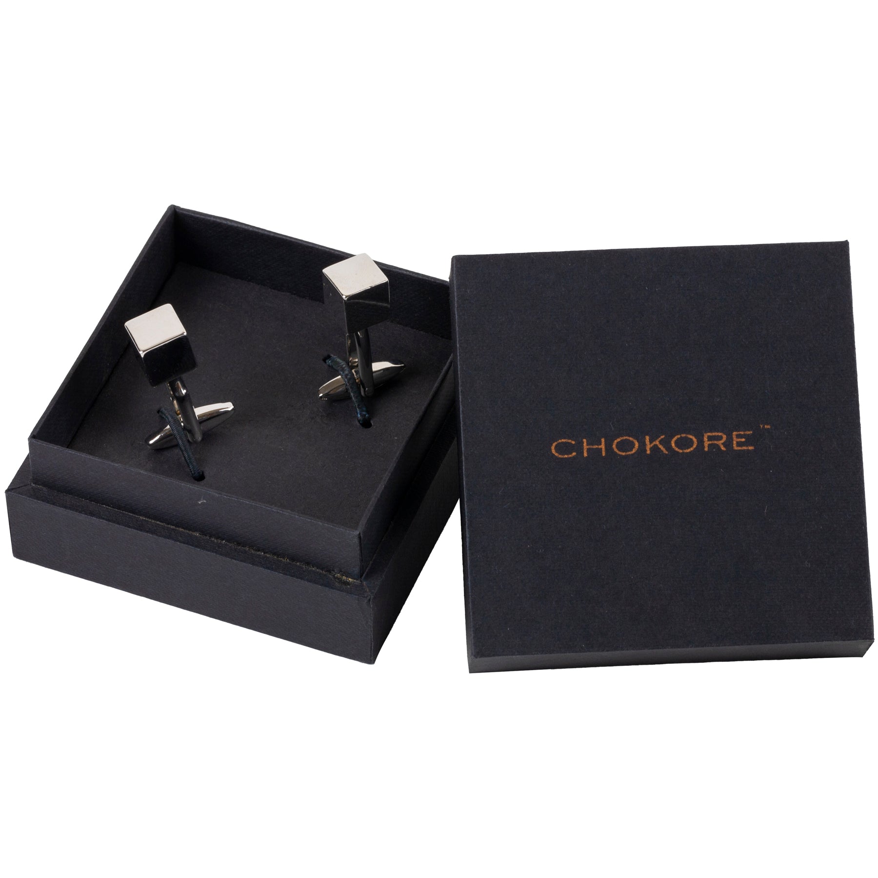 Chokore Chokore Silver Square Premium Range of Cufflinks Chokore Silver Square Premium Range of Cufflinks 