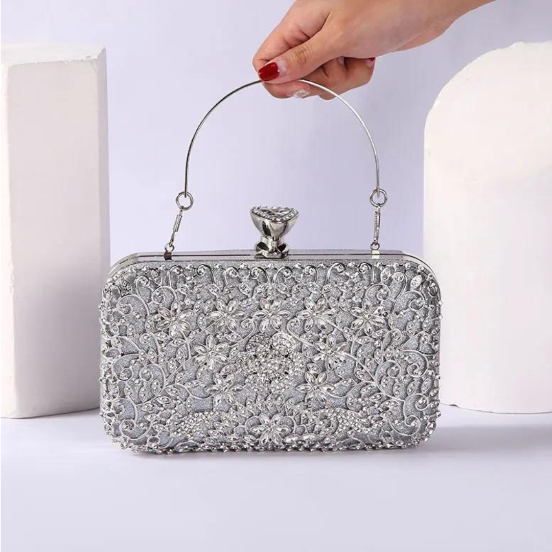 Chokore Chokore Embellished Evening Clutch/Handbag (Silver) Chokore Embellished Evening Clutch/Handbag (Silver) 