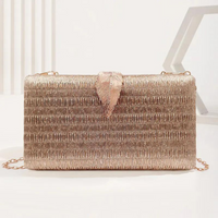 Chokore Chokore Shimmery Leaf Clutch/Handbag (Champagne)