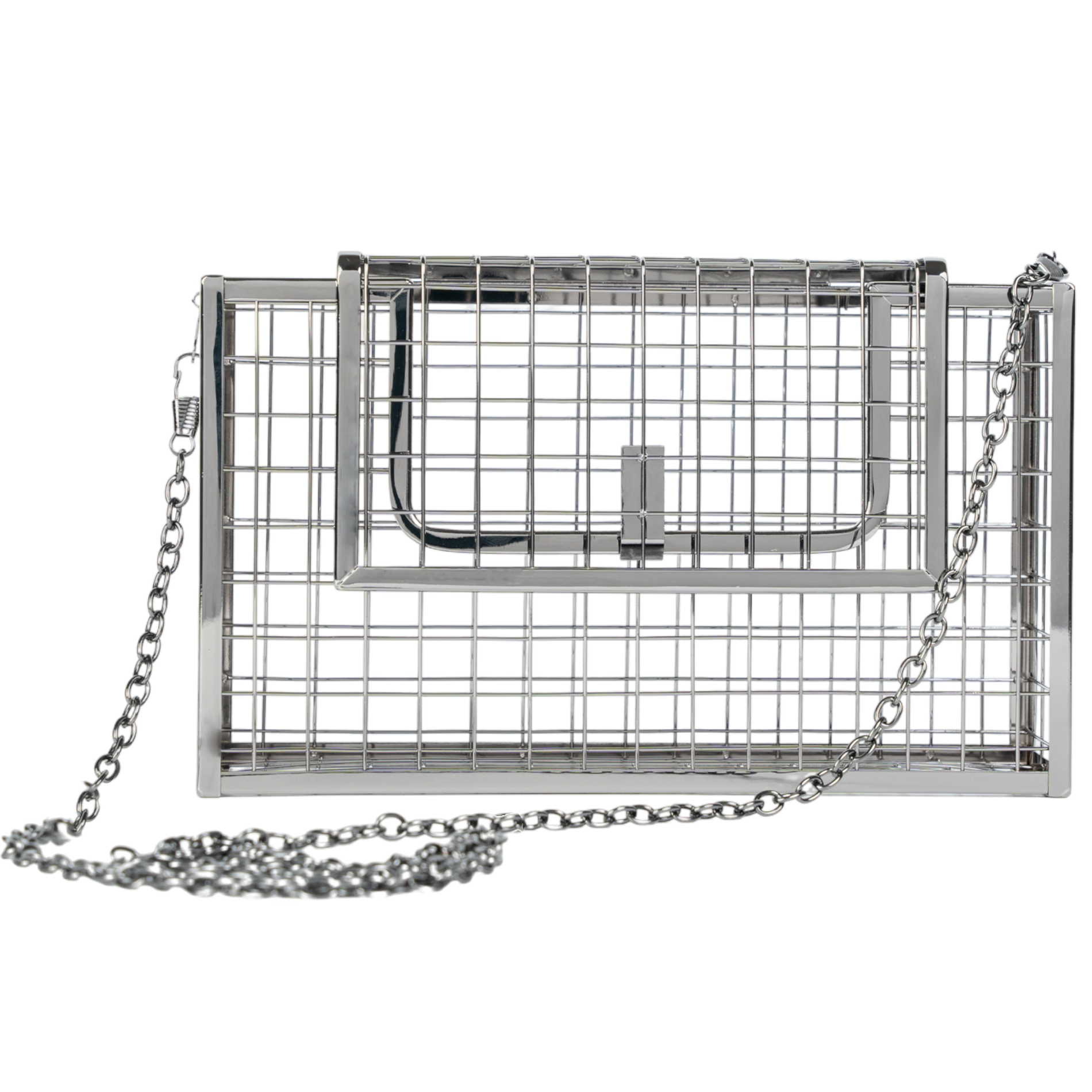 Chokore Chokore Metallic Cage Handbag (Silver) Chokore Metallic Cage Handbag (Silver) 