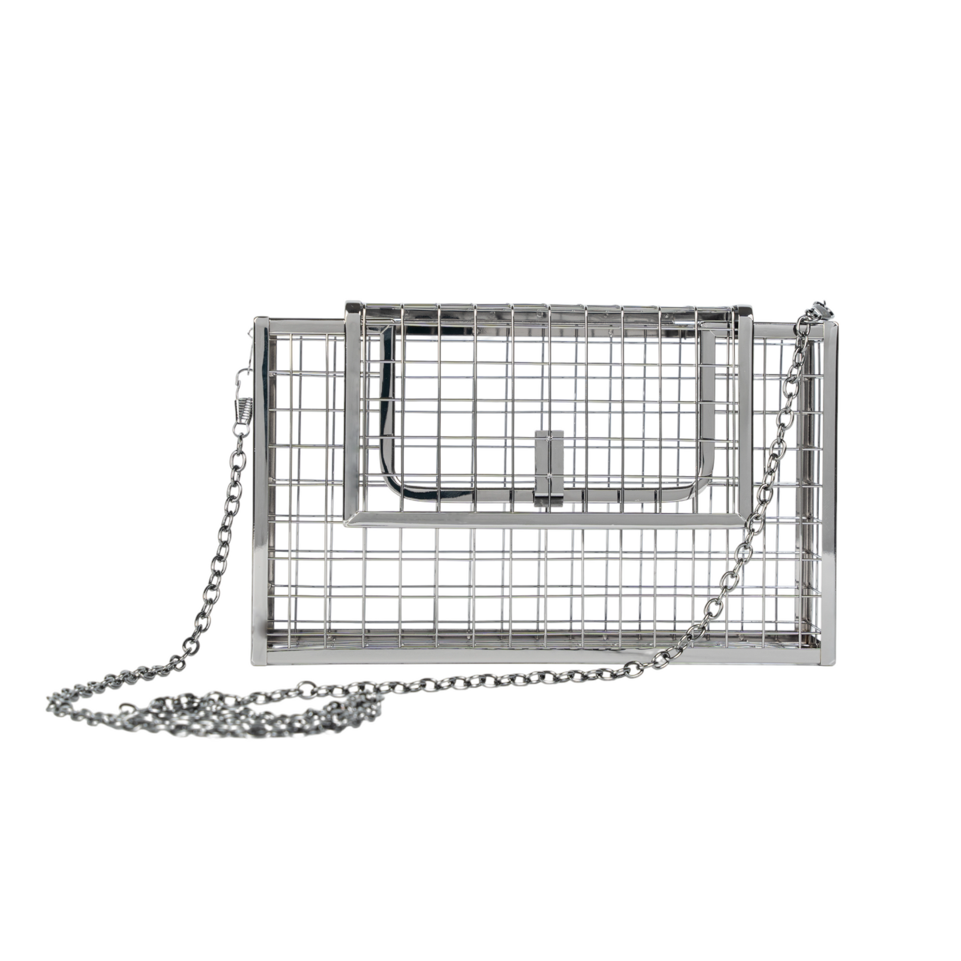 Chokore Chokore Metallic Cage Handbag (Silver) Chokore Metallic Cage Handbag (Silver) 