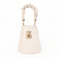 Chokore Chokore Crocodile Pattern Mini Bucket Bag (Beige)