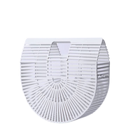 Chokore Bamboo Tote - Handcrafted Basket Bag for Women. White. Two Sizes