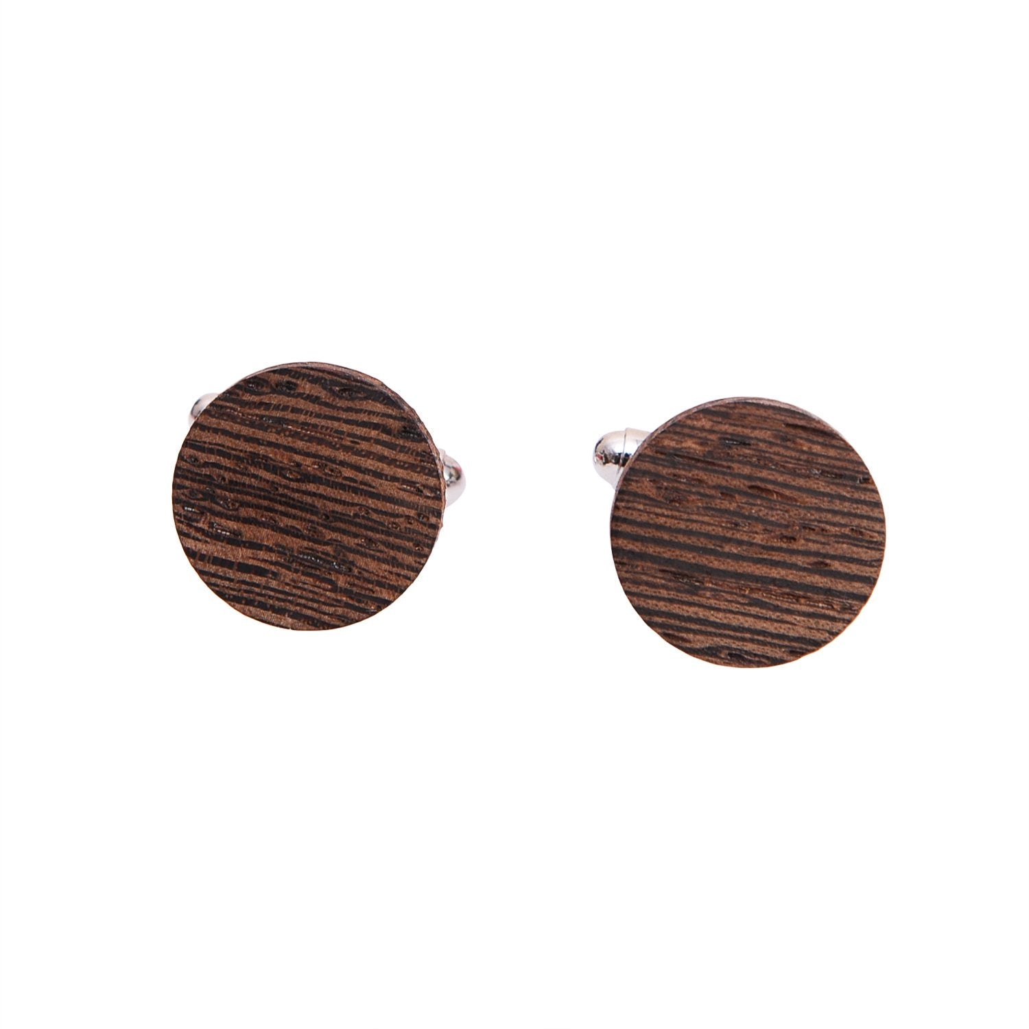 Chokore Chokore Natural Dark Wooden Cufflinks For Men Chokore Natural Dark Wooden Cufflinks For Men 