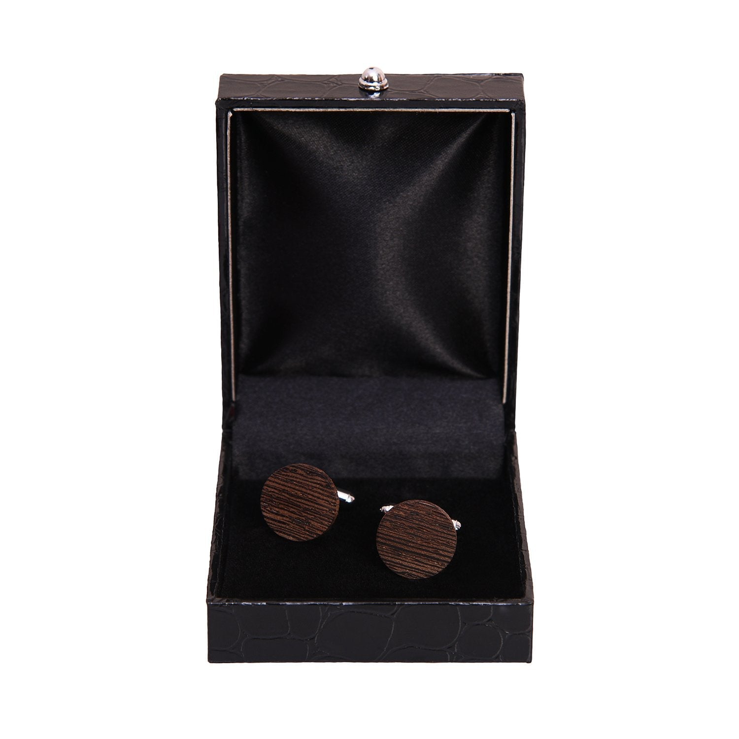 Chokore  Chokore Natural Dark Wooden Cufflinks For Men 