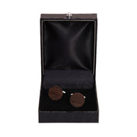 Chokore Chokore Natural Dark Wooden Cufflinks For Men