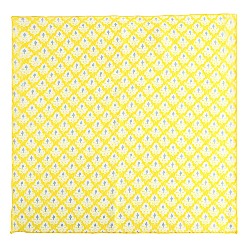 Chokore Chokore Yellow Silk Pocket Square - Indian At Heart line Chokore Yellow Silk Pocket Square - Indian At Heart line 