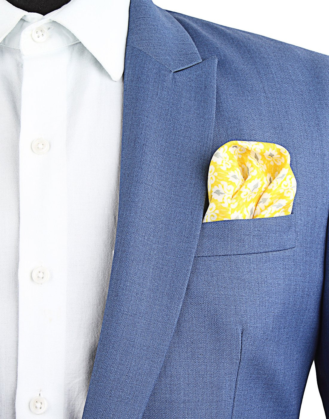 Chokore Chokore Yellow Silk Pocket Square - Indian At Heart line Chokore Yellow Silk Pocket Square - Indian At Heart line 