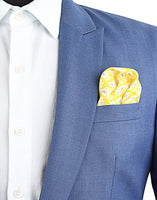 Chokore Chokore Yellow Silk Pocket Square - Indian At Heart line