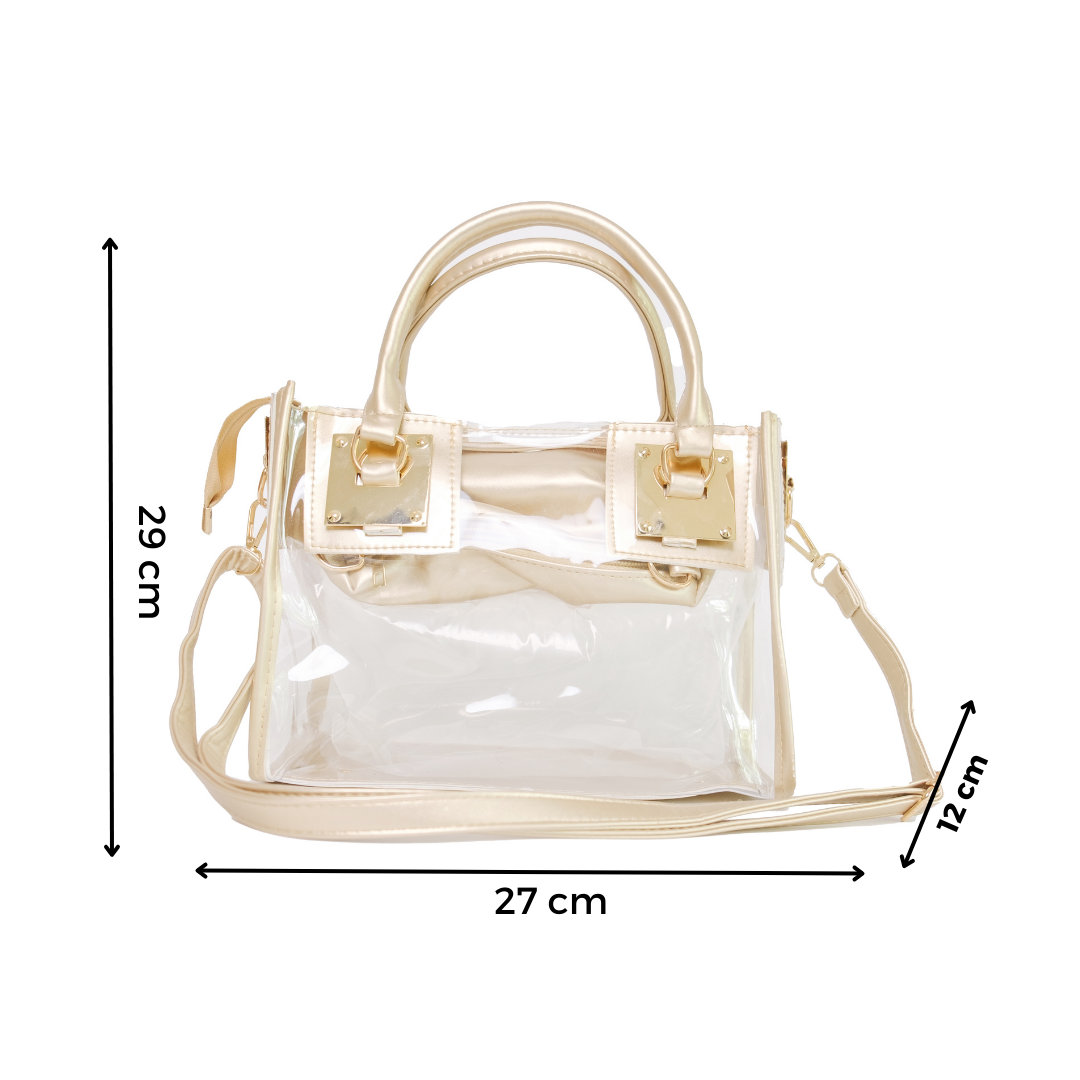 Chokore Chokore Clear Handbag, Set of 2 (Gold) Chokore Clear Handbag, Set of 2 (Gold) 