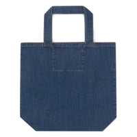 Chokore Organic Denim Tote Bag with a Red & Burgundy print. From the Indian at Heart collection.