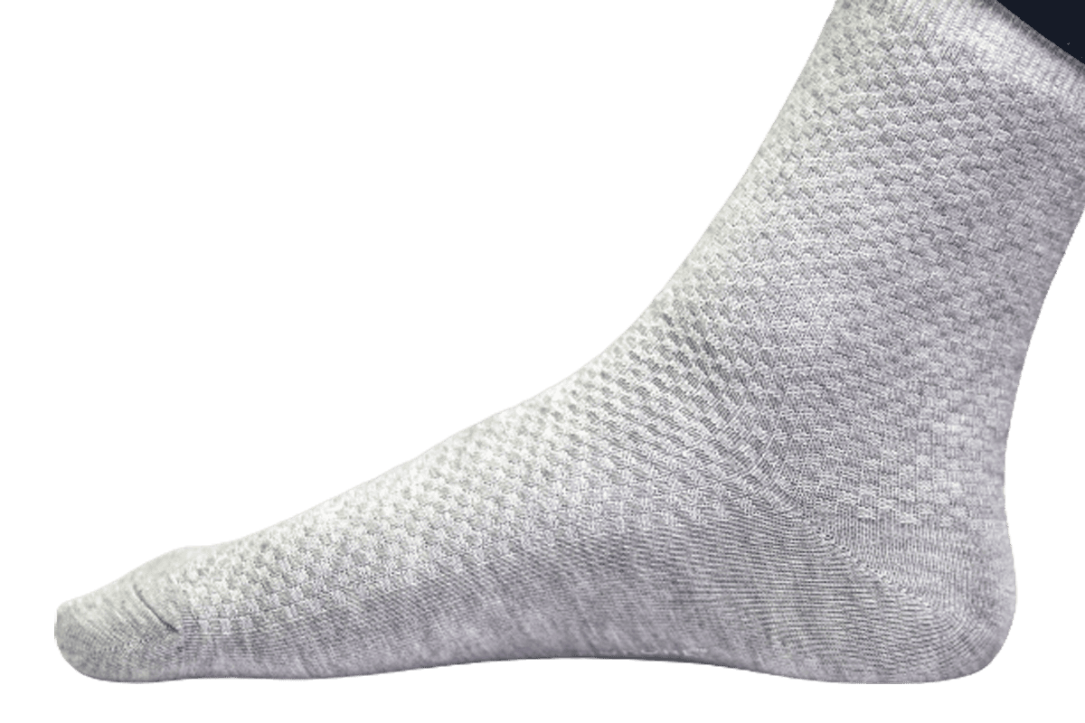 Chokore Light Grey Double Needle Bamboo Socks